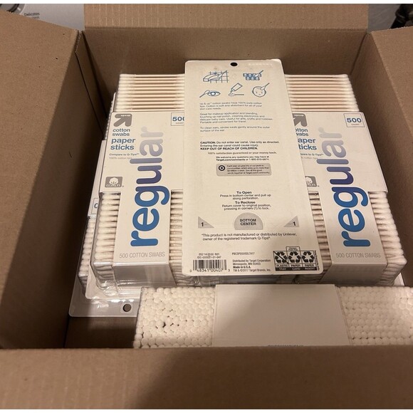 Up Up And Away Other - Up & Up cotton Swabs with Paper Sticks 500-pk. 14 Pack.